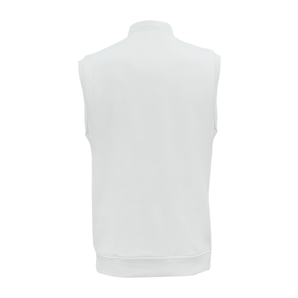 Whitedot Off White Zip Up Without Sleeves Cricket Jumper